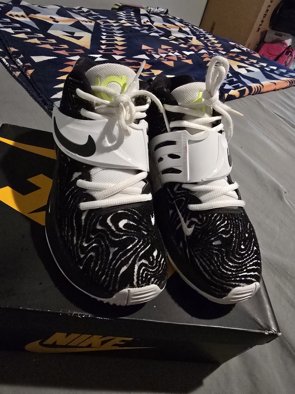 Nike KD 14 TB 'Black White' Men's Basketball Sneaker Shoes DA7850-001 Size 6